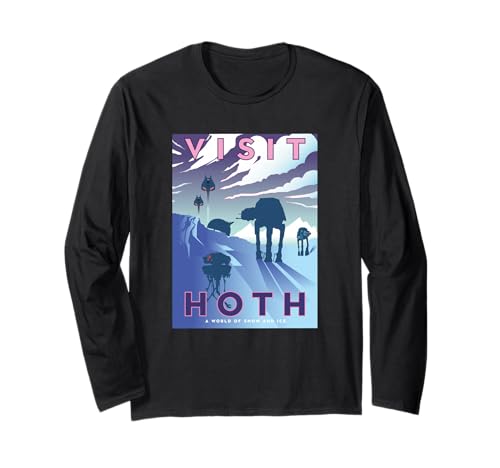 T-shirt manches longues Star Wars Hoth imprimé rétro pour fan de pop culture