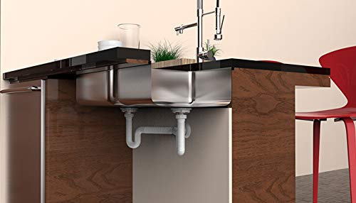 Easydrain Expandable Flexible P-Trap Pipe 1-1/2" (White) | Kitchen Sink, Garbage Disposal & Shampoo Bowls #TOP1