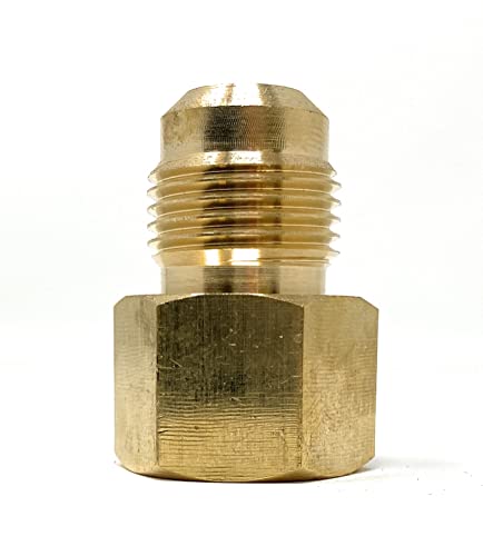 Brass Tube Fitting, Coupling, 1/2" Male Flare x 1/2" Female NPT Pipe Adapter [46F0808]3