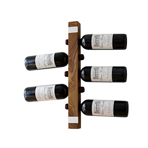 WEINREGALO Mini Ulme |Das Moderne Design Weinregal/Flaschenregal aus Holz für Ihre Wand (Flaschenregal für 5 Weinflaschen, 52 x 5 x 5 cm, dekorativ für Wohnzimmer oder Küche) Cover