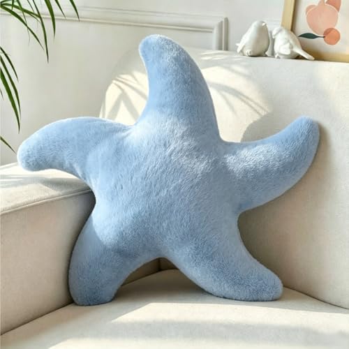 Soft Faux Fur Starfish Pillow