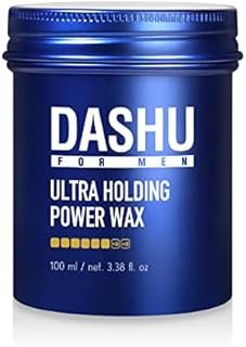 DASHU Premium Ultra Holding Power Wax 3.5oz – Extra Strong Hold Without Shine, Easy to Wash, Styling Hair Wax, Mens Hair Styling Products,