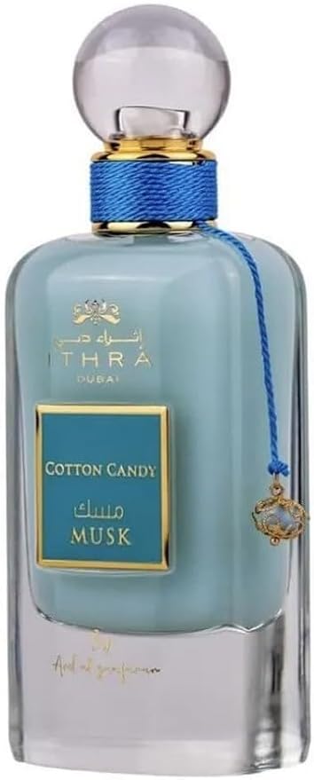 Ard Al Zaafaran Ithra Dubai Cotton Candy Musk Eau de Parfum Spray for Women, 3.4 Ounce