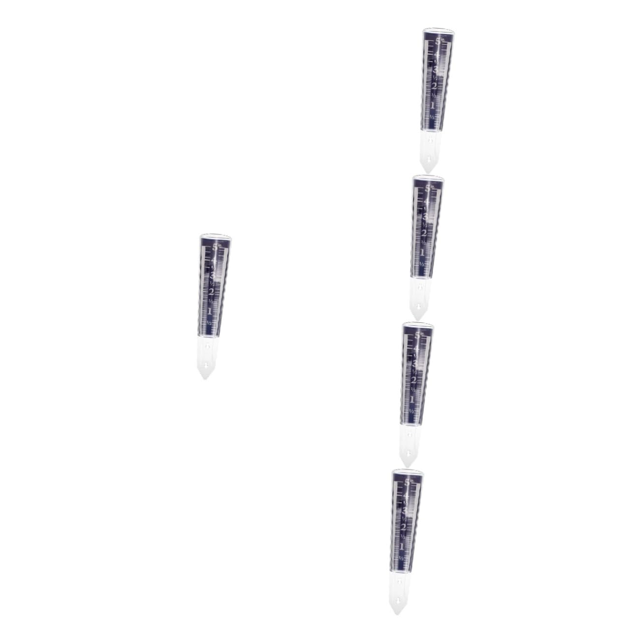 5stücke Rain Gauge Transparent Mit Präziser Regenmesszylinder Für Außenbereich Garten Regenmesser Langlebig Und Einfach Abzulesen Für Gartenbewässerung
