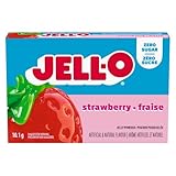 Jell-O Zero Sugar Strawberry Jelly Powder Mix, 10.1 g Box (Pack of 18)
