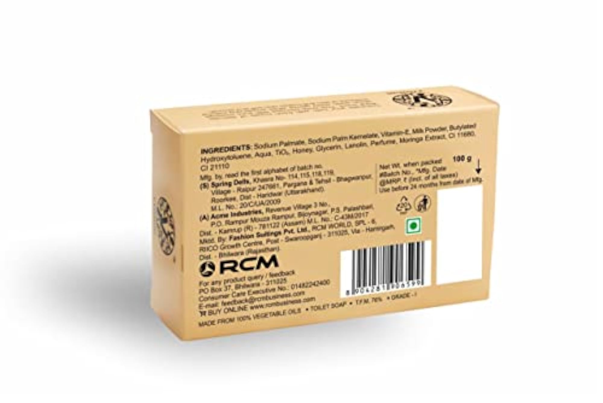 Vyomini Moringa Soap, Pack of 5, Nourishing Skincare