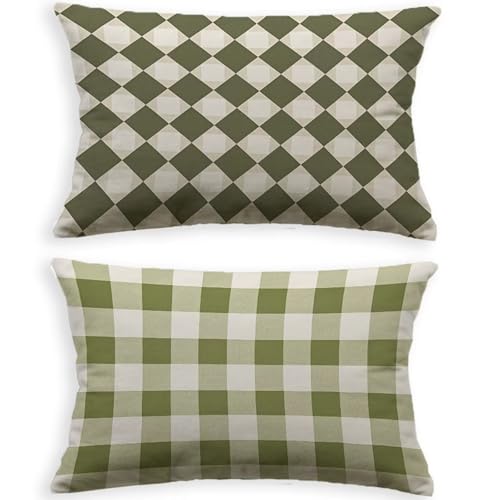 Fundas Cojines 40x60 Rectángulo Terciopelo Sofa Enrejado Decoracion Casa 3
