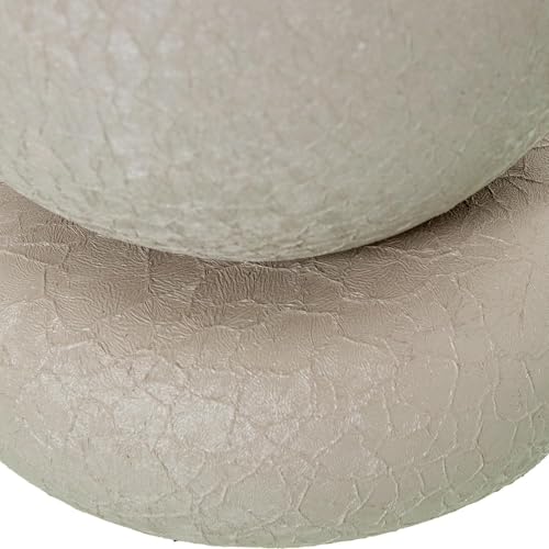 Vase de table en métal blanc mat Ø14 haut objet déco moderne