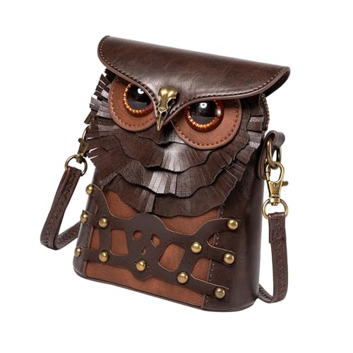 Image of VELURA SYDL Crossbody Purse Owl Shape Gothic Owl Cartoon Satchel for Travel Cycling Work|1 Women Shoulder Bag|Clothing, Shoes & Accessories