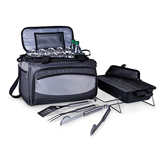 ONIVA - a Picnic Time Brand Buccaneer All-In-One Tailgating BBQ Grill/Cooler Set