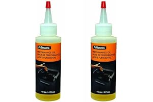 Fellowes Powershred Performance Shredder Oil, 16 oz. Extended Nozzle Bottle (Pack of 2)