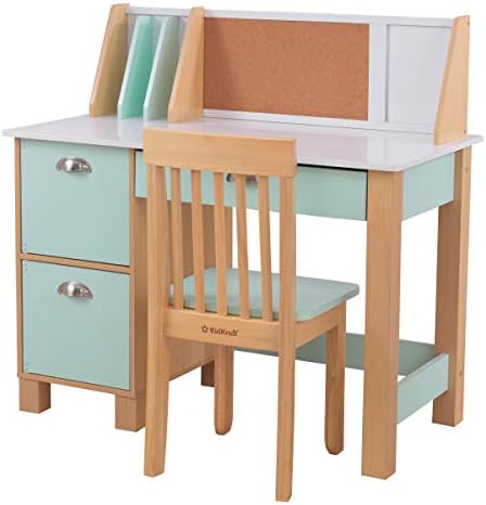 KidKraft Wooden Study Desk for Children with Chair, Bulletin Board and