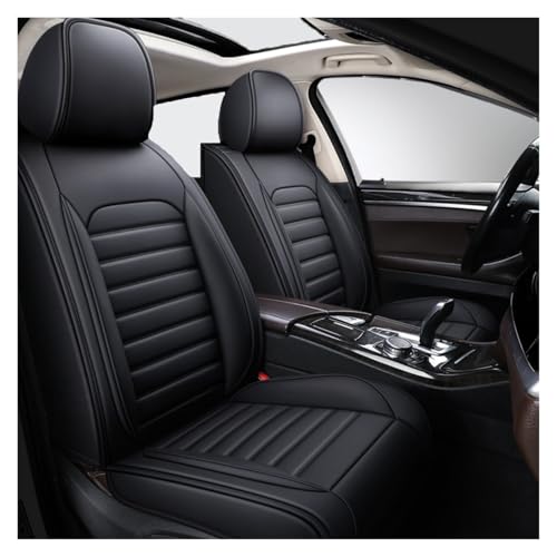 DINGQINGYUN Housse de siège Voiture pour Ford Transit Connect All Years, Imperméables Cuir Respirant Protection Siege Cuir, 2 Seats Full Set Standard(Black)