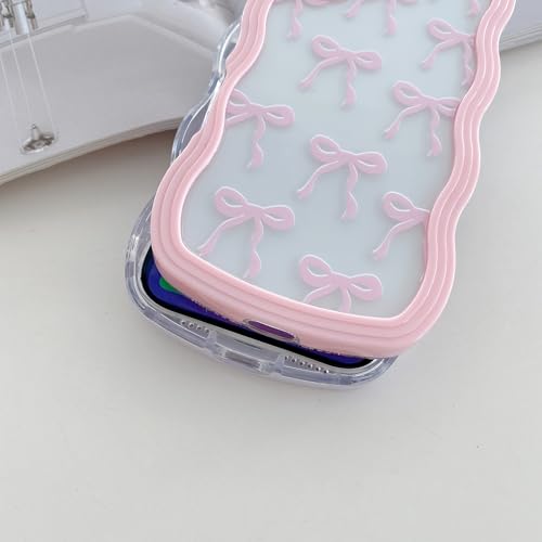 Coque transparente iPhone 16 antichoc en silicone souple à vague ondulée