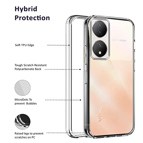 Image of Jkobi Back Cover for Vivo T2 (India) (Silicone Clear Shockproof Case with Camera Protection | Soft and Flexible | Transparent)
