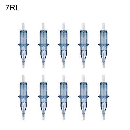 Jannyshop Tube de Tatouage jetable Professionnel de 10 PCS avec des Aiguilles de Tatouage pré-stérilisées (7RL)