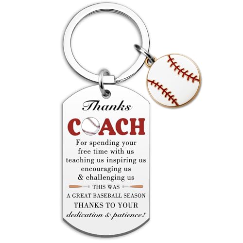 Celunux Baseball Coach Appreciation Keychain Gift