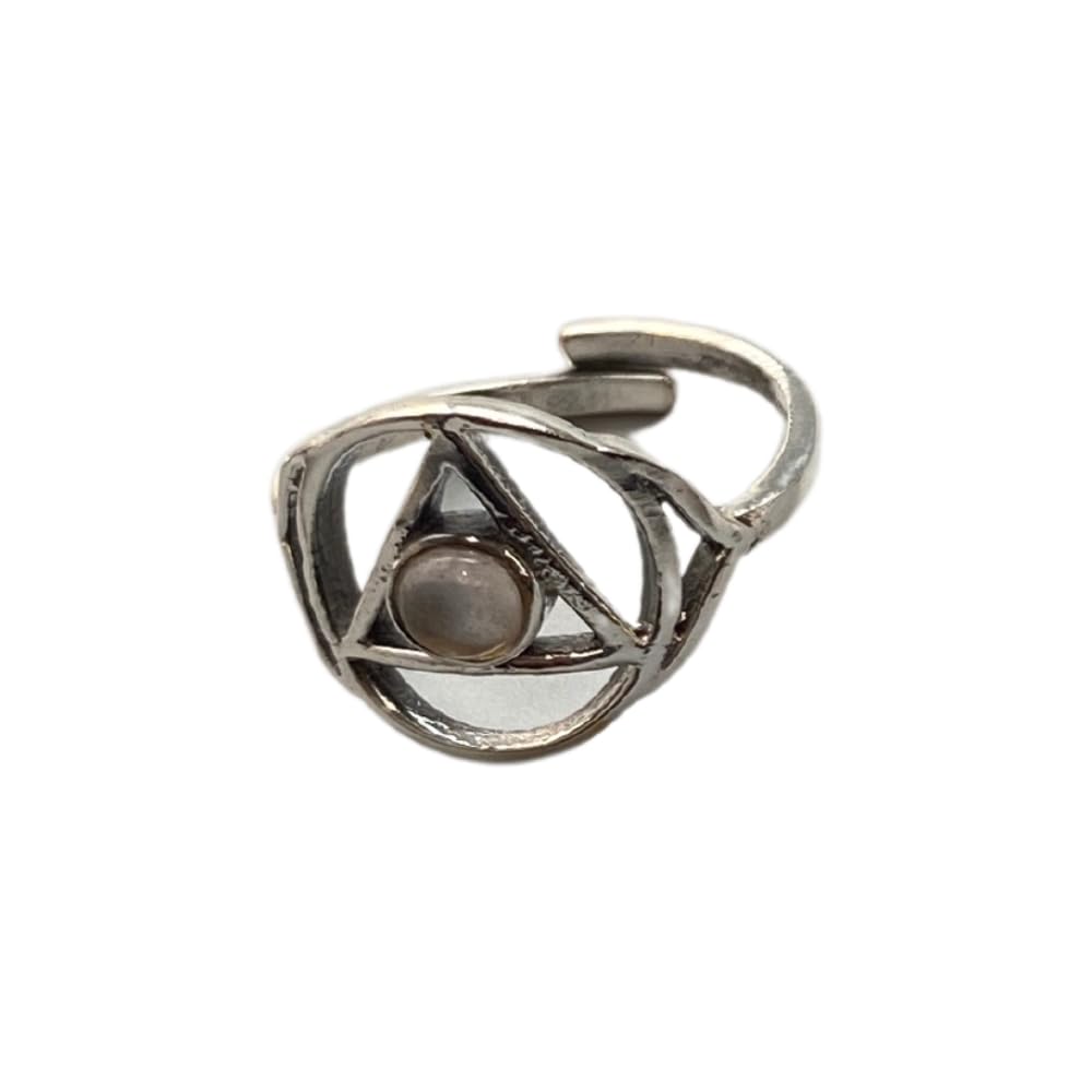 VIE Third Eye Chakra Ring, Rose Quartz