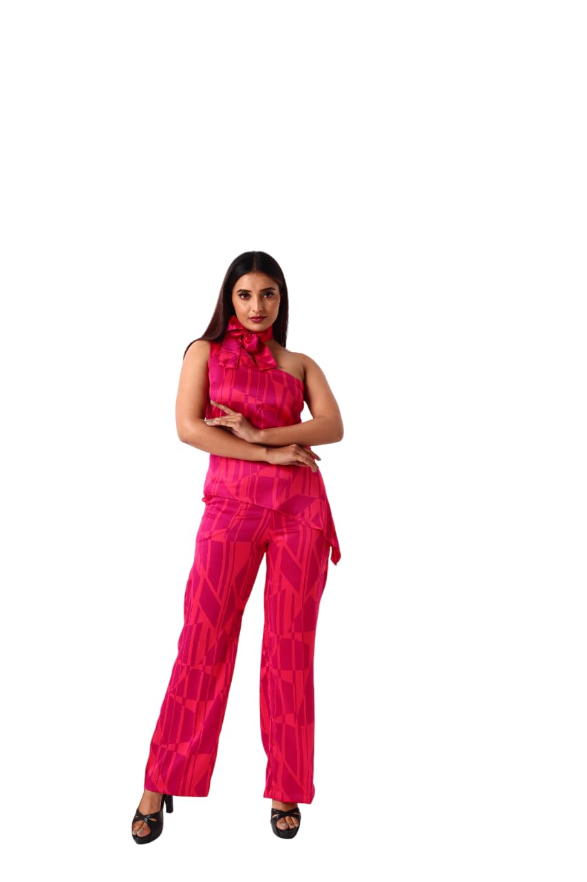 janiya One Shoulder Satin Co-ord Set-picture-52