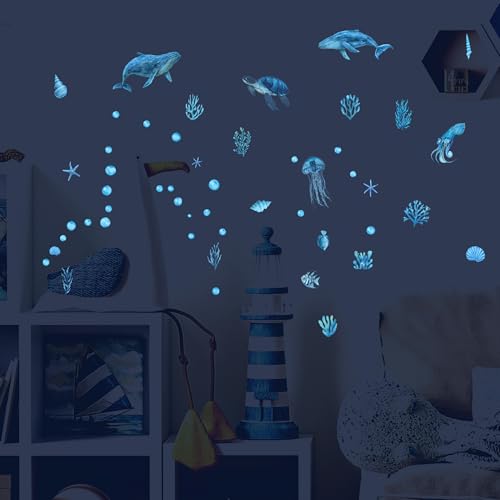 Vinilos Decorativos Glow Whale para Pared 2 Hojas miniatura 6