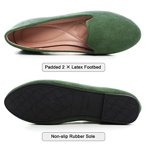 Image of Dear Time Women's Casual Loafers Flats Comfortable Round Toe Dress Shoes Slip On Ballet Flats for Women Work Office Shoes