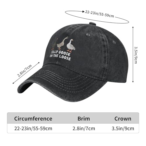 Image of Funny Goose Hat Silly Goose On The Loose Hat Men Baseball Hats Funny Cap