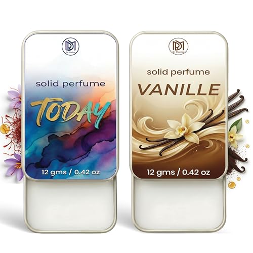 Image of Dr.Mashur Solid Perfume |Vanille&Today Alcohol Free Wax Perfume Balm, Long Lasting | Pocket Tin 12g, Pack Of 2| Non Greasy Smooth Glide, Travel Friendly Men And Women