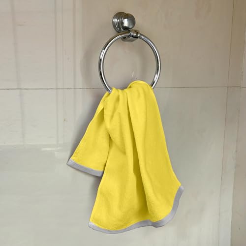Image of Divine Casa Cotton Face & Hand Towel Set - 500 GSM Ultra Soft, Highly Absorbent Bath Towels for Home, Gym, Travel & Hotel Use - Pack of 4