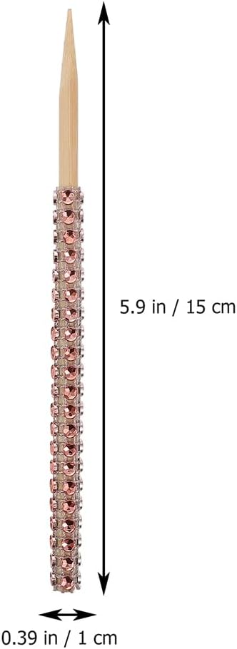 Luxshiny Bling Candy Apples Sticks 32Pcs Caramel Apples Wood Pointed Skewers with Rhinestones Diamond Mesh Wrap for Dessert Table Tea Party Wedding Christmas - Rose Gold