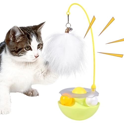 猫用 キャットニップ おもちゃ - インタラクティブ ボール付きキャットトイ,ペットアクセサリー 爪とぎトレーニング 運動・知能開発 狩猟本能 屋内・屋外遊び用