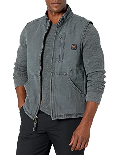 Walls Mens Pecos Vintage Duck Fleece Vest, Washed Graphite, Medium Us #TOP22