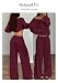 TFNOSIZE Damen Zweiteilige Loungewear Co Ord mit Oberteil und weitem Bein, gestrickter Zwei-Wege-Ausschnitt für Zuhause und Reisen, weinrot, M