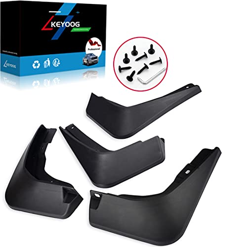 KEYOOG for 2019 2022 Mazda 3, Mud Flaps Splash Guards Replacement, Front and Rear 4-pc Set, Easy to Clean and Install, Black