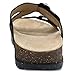 Dansko Dayna Double Buckle, Slip-On Sandal for Women - Cushioned Cork Midsole for Comfort and Shock Absorption - Vibram ECOSTEP EVO Rubber Outsole for Long-Lasting Wear Black 7.5-8 M US