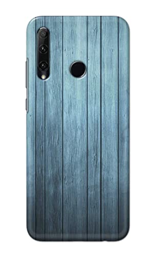 Image of Printed Hard Back Cover Case for Honor 20i | Huawei P Smart+ Plus 2019 | Honor 10i Back Cover (Wooden Blue) -1302