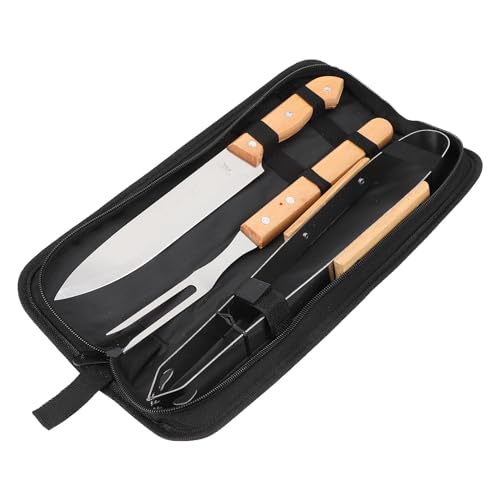 Set de utensilios para parrilla de acero inoxidable 3 piezas miniatura 1
