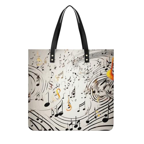 Sac seau imprimé notes de musique pour femme style décontracté