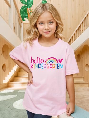 Image of Kindergarten Shirt for Girls First Day of Preschool Shirt Back to School T Shirt Summer Short Sleeve 3-7 Years
