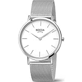 Silbernes Milanaise Uhrenarmband aus Edelstahl mit einer Breite von 16mm und längenverstellbarer Klappschließe