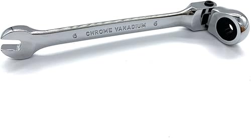 iSZ-HGZ Llave combinada de trinquete de cabeza flexible de 180 grados, CRV, 72 dientes, caja de trinquete, herramientas (14 pulgadas)