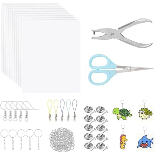 Láminas dink de plástico retráctil para crear broches y dijes sin deformarse