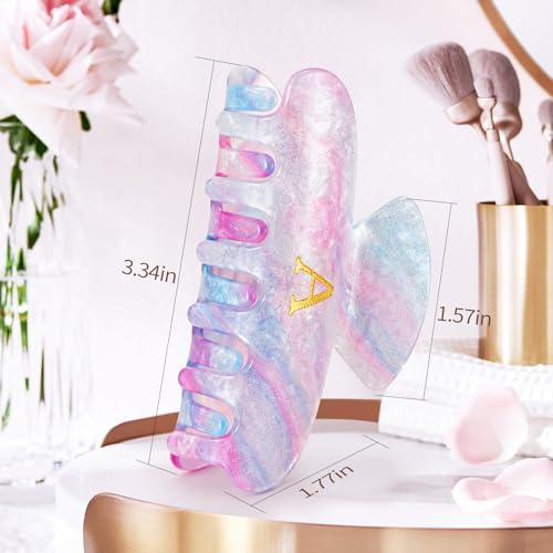 Image of Initial Hair Clips Personalized Hair Claws - Monogram Hair Claw Large Hair Clip,Fashion Glitter Claw Clips Hair Accessory - Lavender,I