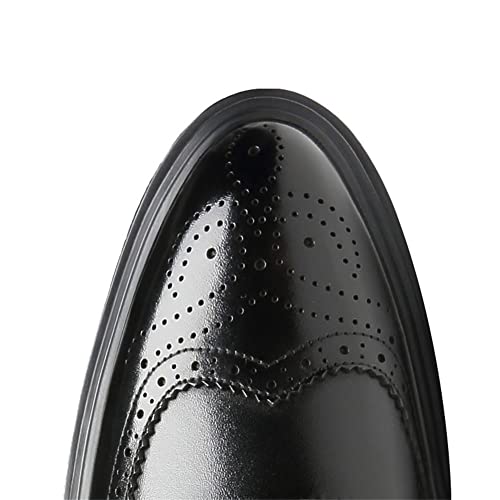 Men's Leather Elevator Oxfords 3.15 Inches Dress Business Shoes Invisible Height Increasing Formal Brogue3