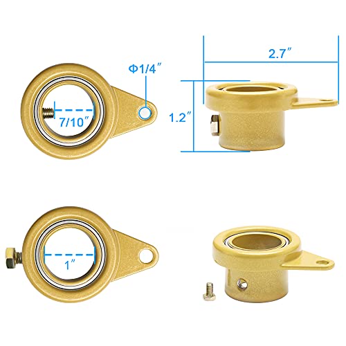 MOFEEZ Flagpole Rotating Rings,360 Degree Anti-Wrap Flag Mounting Rings with Bearings for 7/10" -1" Diameter Flag Pole Tangle Free (Pack of 2-Gold) by MOFEEZ - Image 6