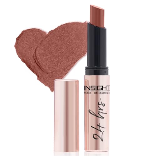 INSIGHT 24 Hrs Non-Transfer Matte Lipstick | Lightweight, Highly Pigmented, Long Wear | Kiss Proof & Smudge Proof | With Vitamin E & Jojoba Oil | Vegan, Toxin Free |Shade - 19 How Are You (3g)