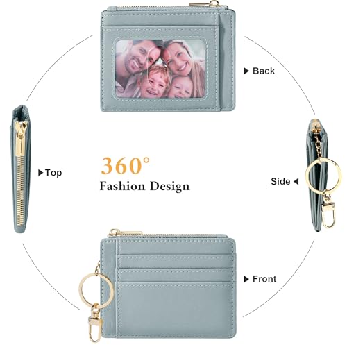 Image of Sodsay Card Case Slim Front Pocket Wallet for Women Credit Card Holder with Keychain | Slim, Front Pocket, Credit Card Holder, with Keychain