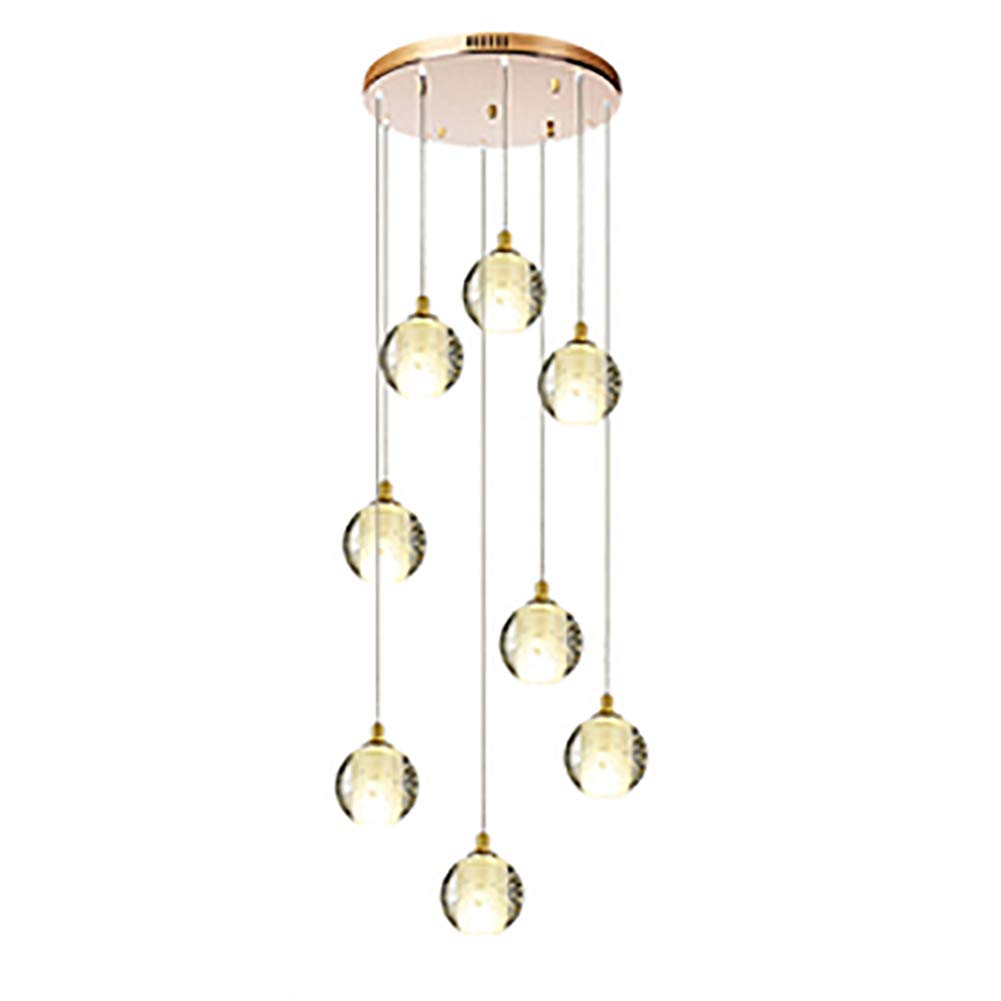 PCXEHUYP Stairs Long Chandeliers,Spiral Staircase Cluster Chandelier Ceiling Light Fixture for Hotel Living Room Home Bar, K9 Crystal Spiral Chandelier-Silver misalmed Arrang(12)