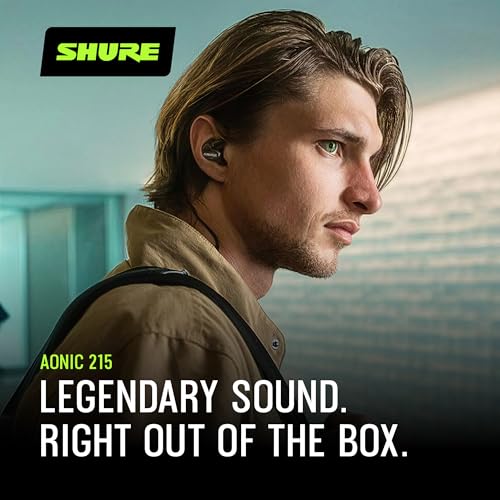 Image of Shure AONIC 215 Wired in Ear Earphones with Mic (Black)