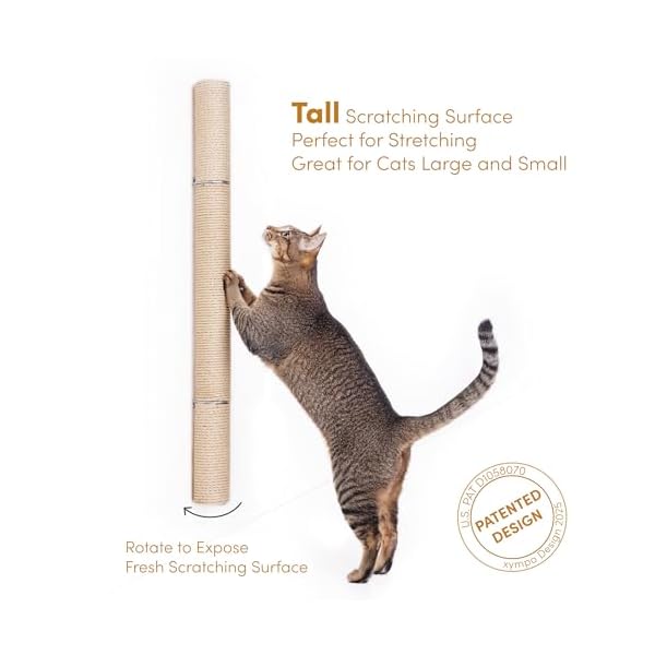 xympo 34" Wall Mounted Cat Scratcher, Sisal Scratching Post