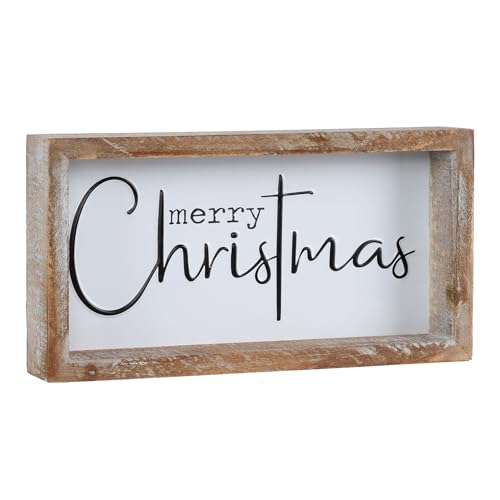 FESTWIND Merry Christmas Signs - Rustic Wooden Decor for Table, Desk,...